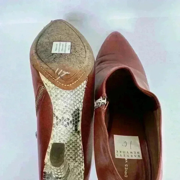 Dries Van Noten Leather Python Heel Booties - Picture 10 of 10